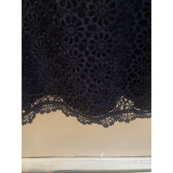 Laundry Shelli Segal Lace Sheath Dress Inkblot Navy Blue 8 NWT Cocktail Formal - Picture 4 of 11